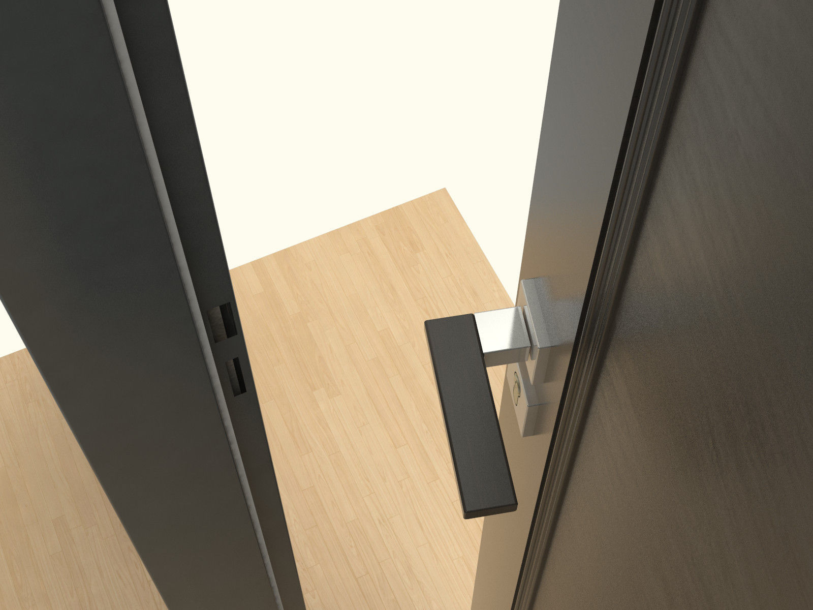 Door set with frame 3D model_44
