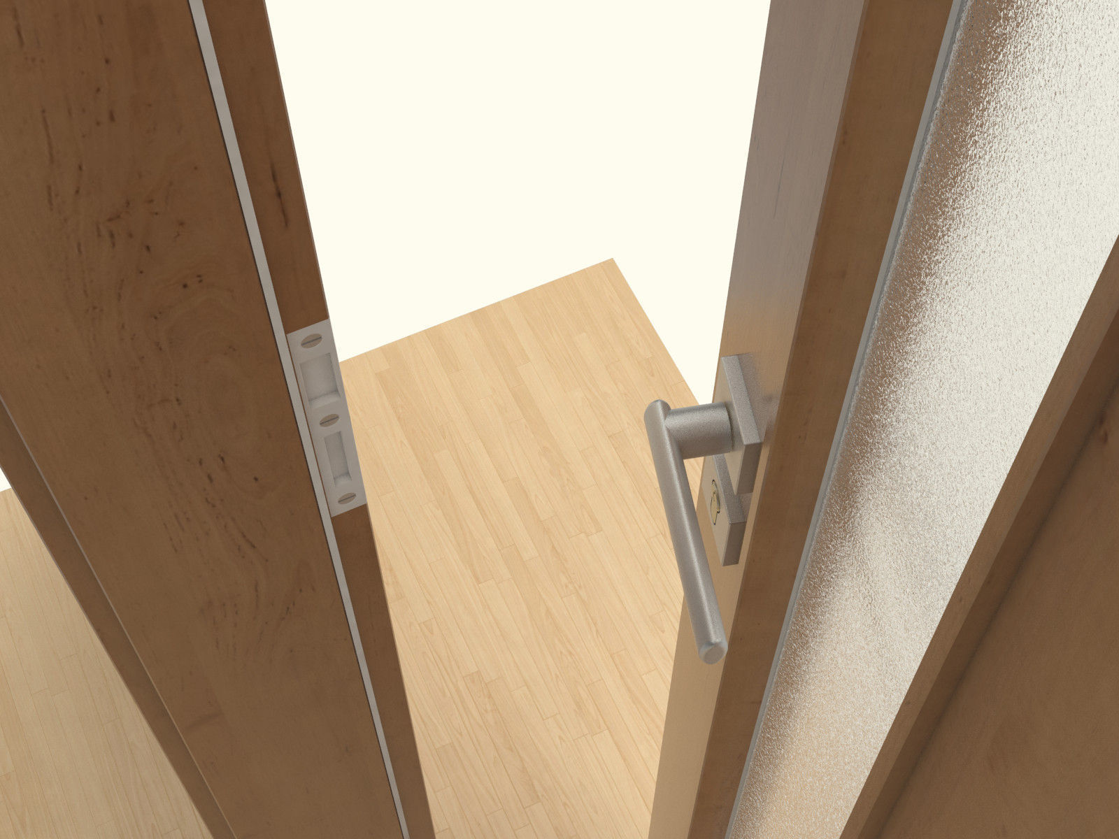Door set with frame 3D model_31