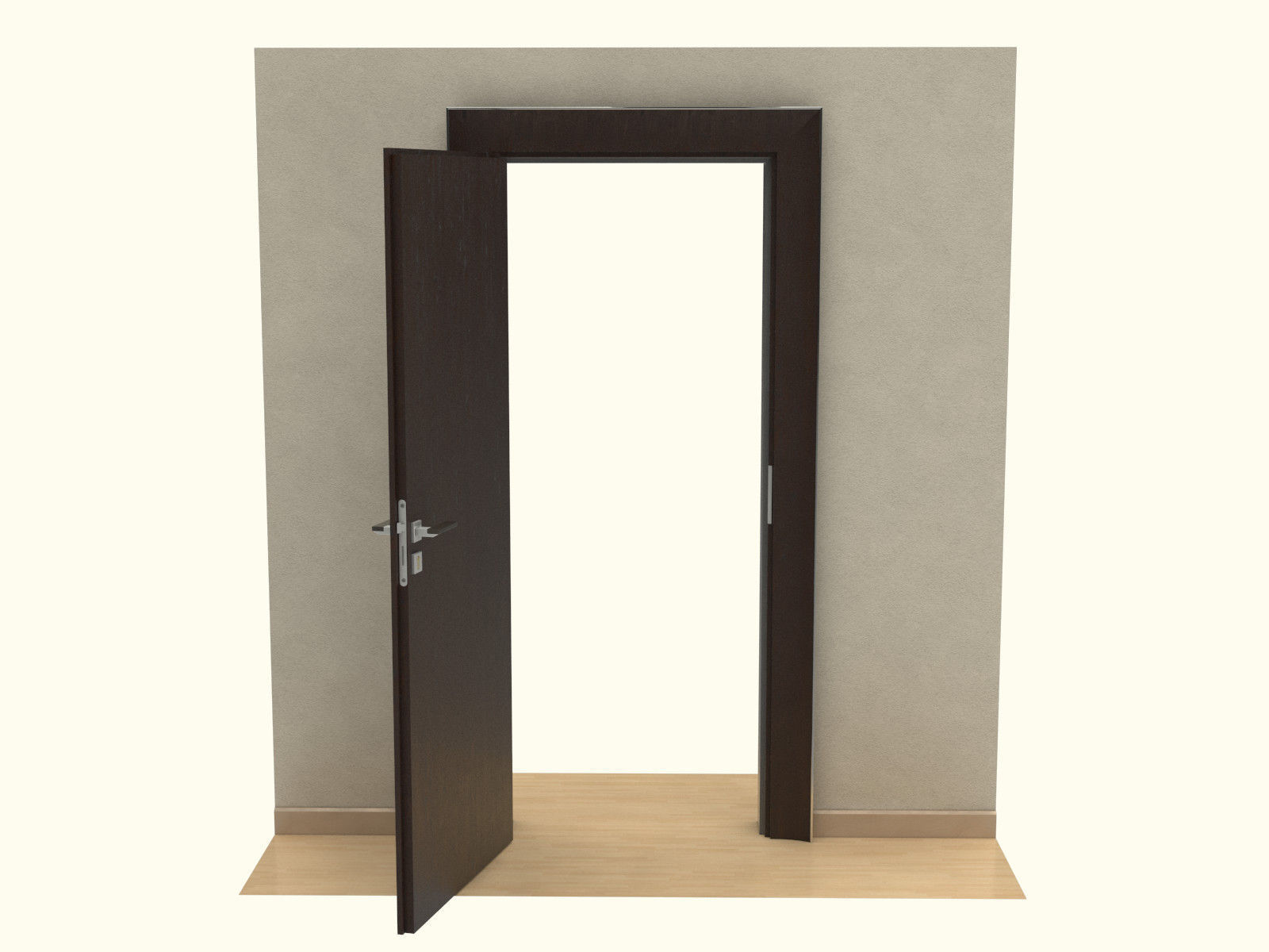 Door set with frame 3D model_78