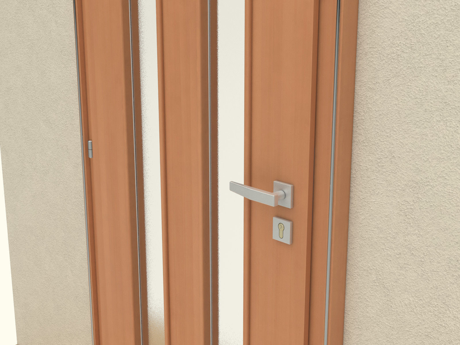 Door set with frame 3D model_47