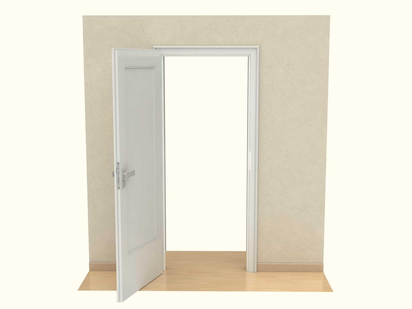 Door set with frame 3D model_55