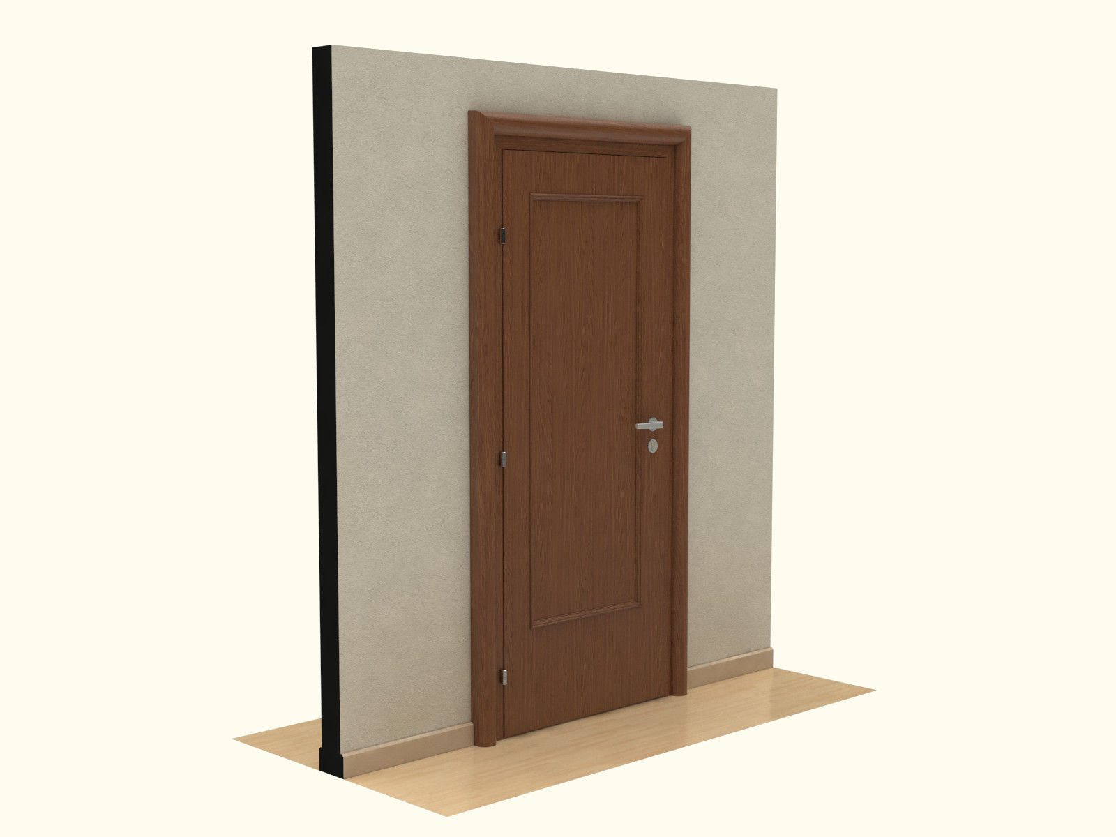Door set with frame 3D model_25