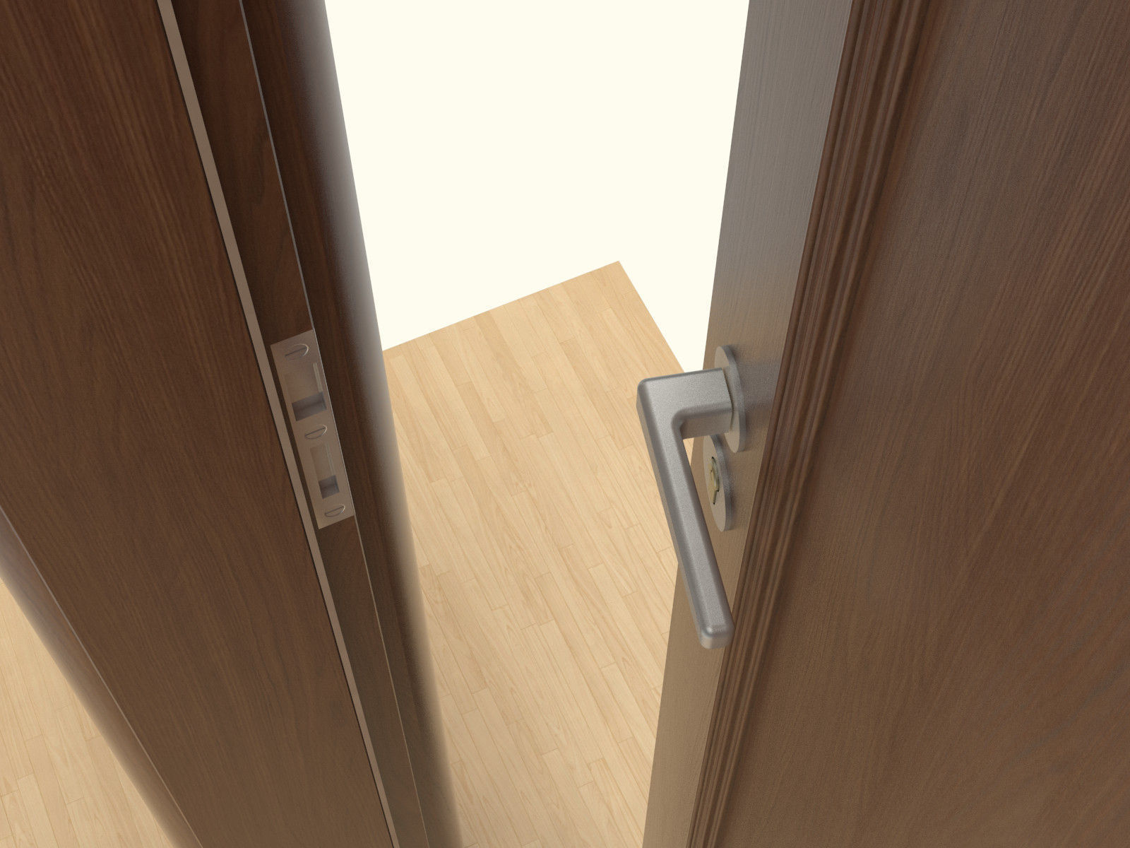 Door set with frame 3D model_112