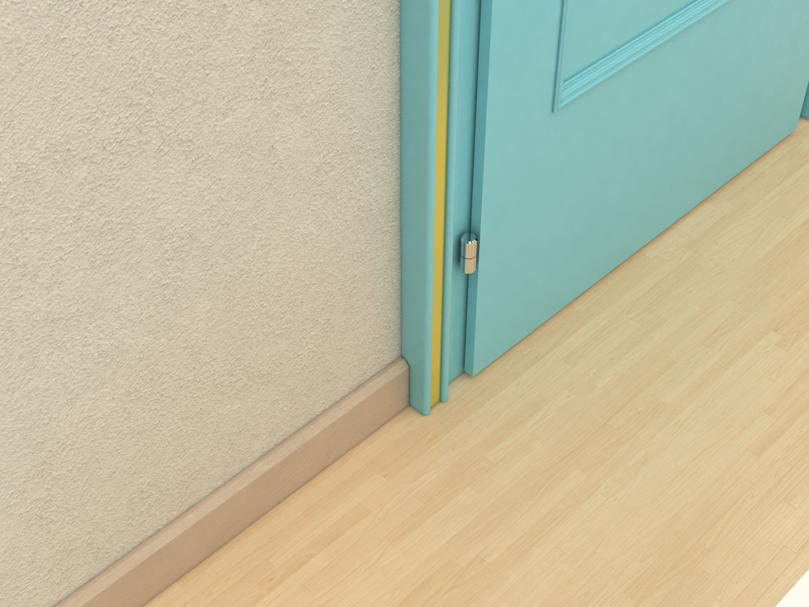 Door set with frame 3D model_17