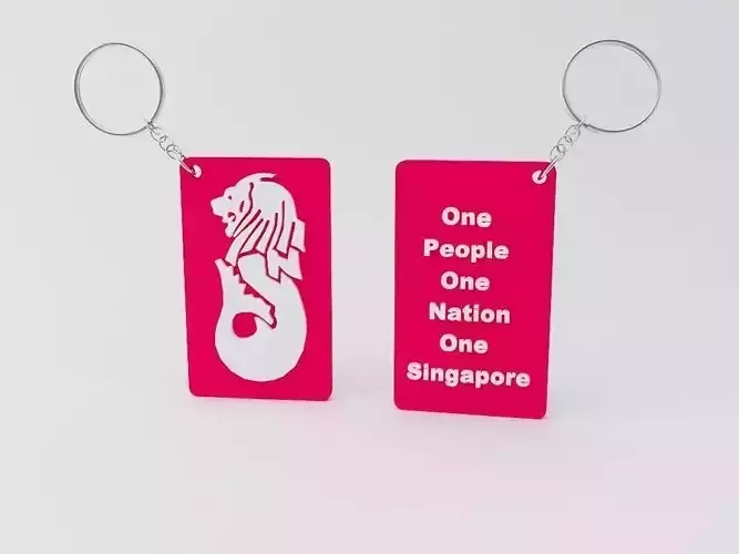 Merlion Keychain 3D print model