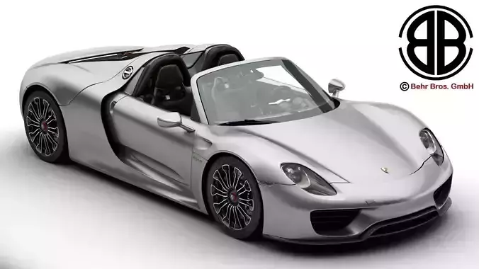 Porsche 918 Spyder including detachable roof 3D model
