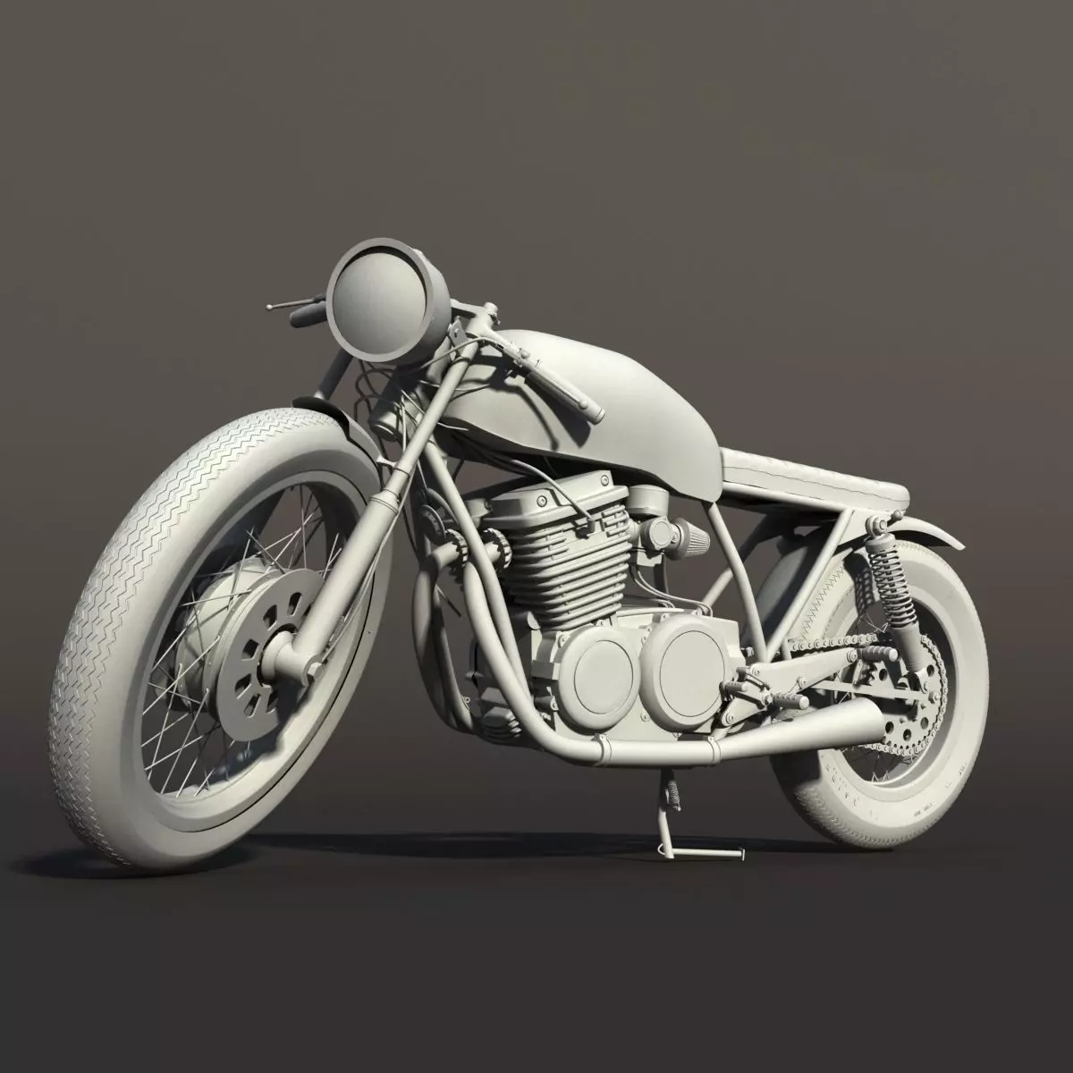 Cafe Racer Motorcycle 3D model