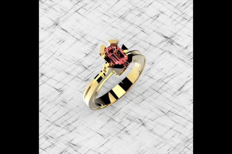 Ring marquise cut garnet Free 3D print model_1