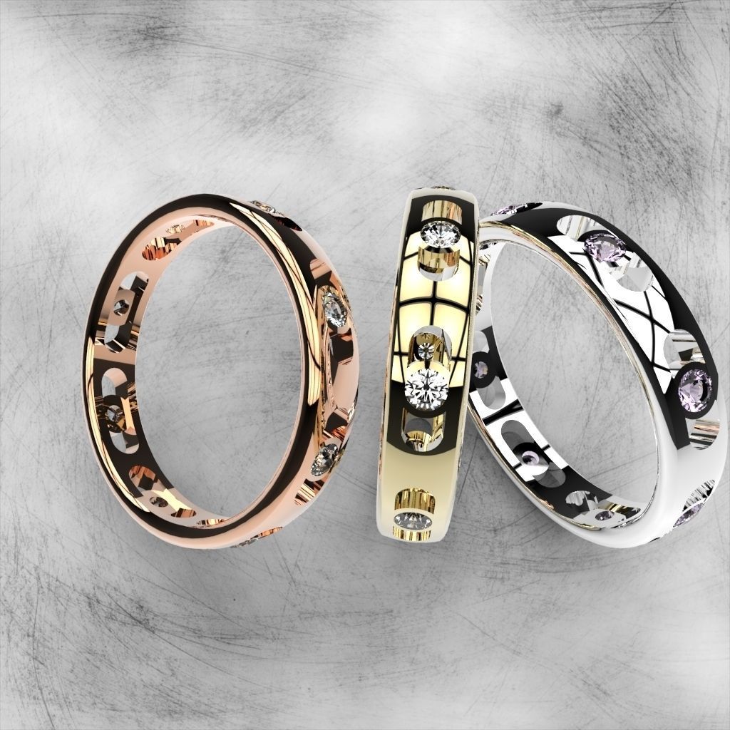 Wedding Ring o101 3D print model_2