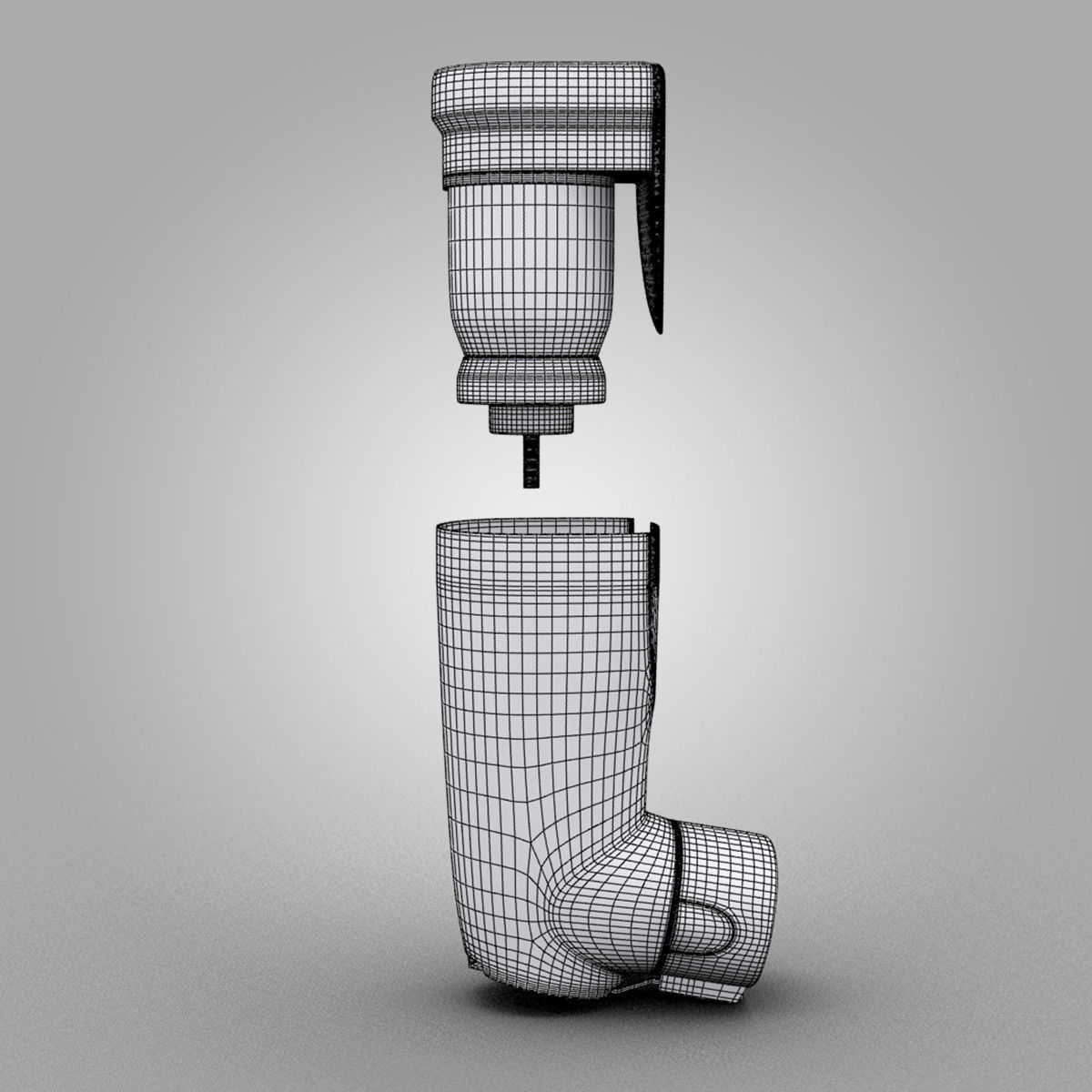 Vannair Asthma Inhaler 3D model_9