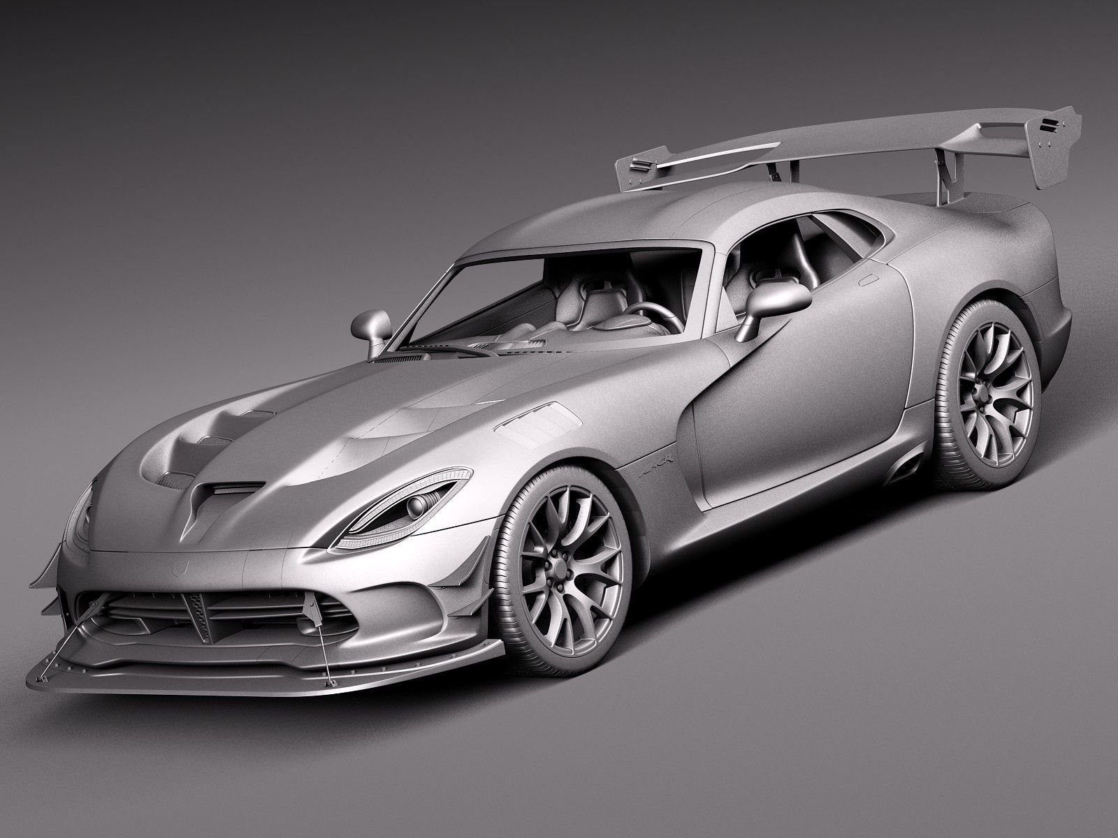 Dodge Viper ACR 2016 3D Model .max .obj .3ds .fbx .c4d ...