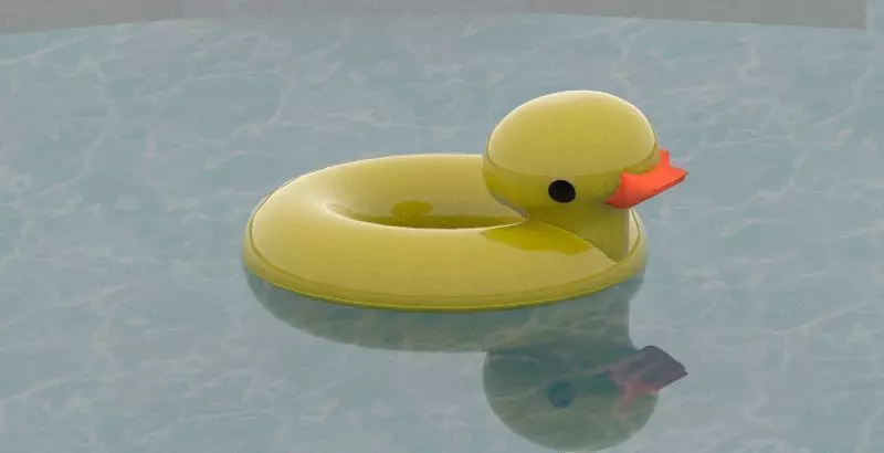Rubber Ducky Pool Float 3D model_0