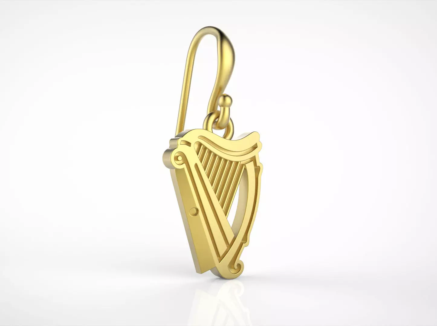 Guinness logo earring 3D print model_0