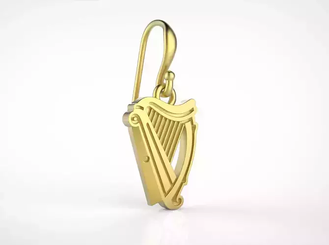 Guinness logo earring 3D print model