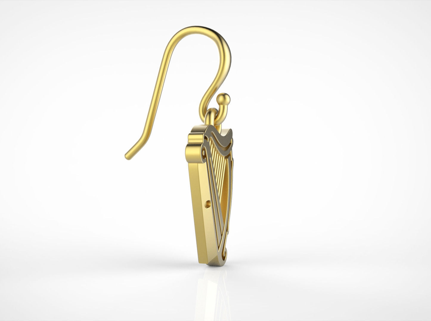 Guinness logo earring 3D print model_3