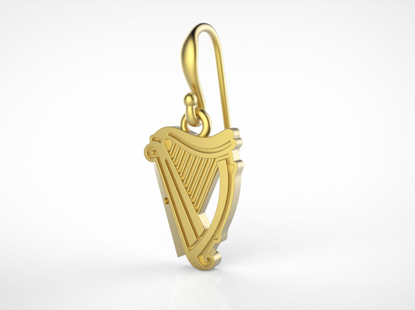 Guinness logo earring 3D print model_2