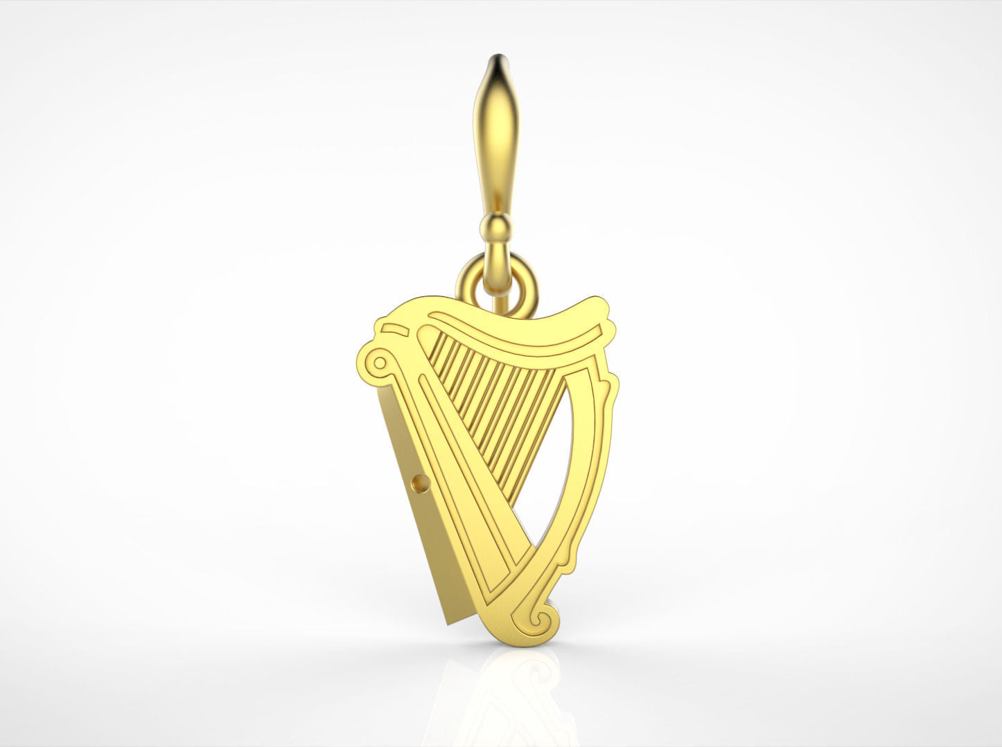 Guinness logo earring 3D print model_1