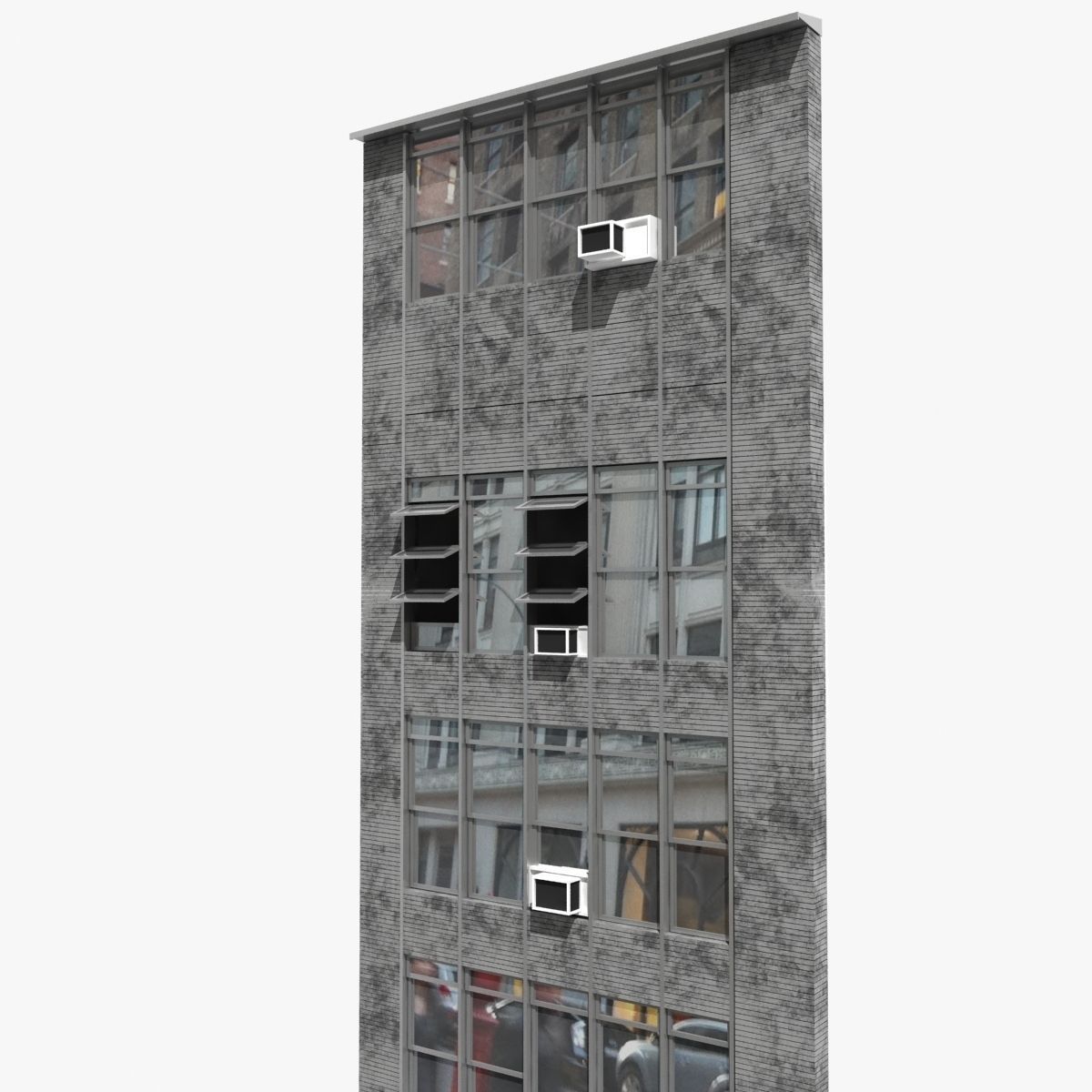 New York building facade 3D model_3