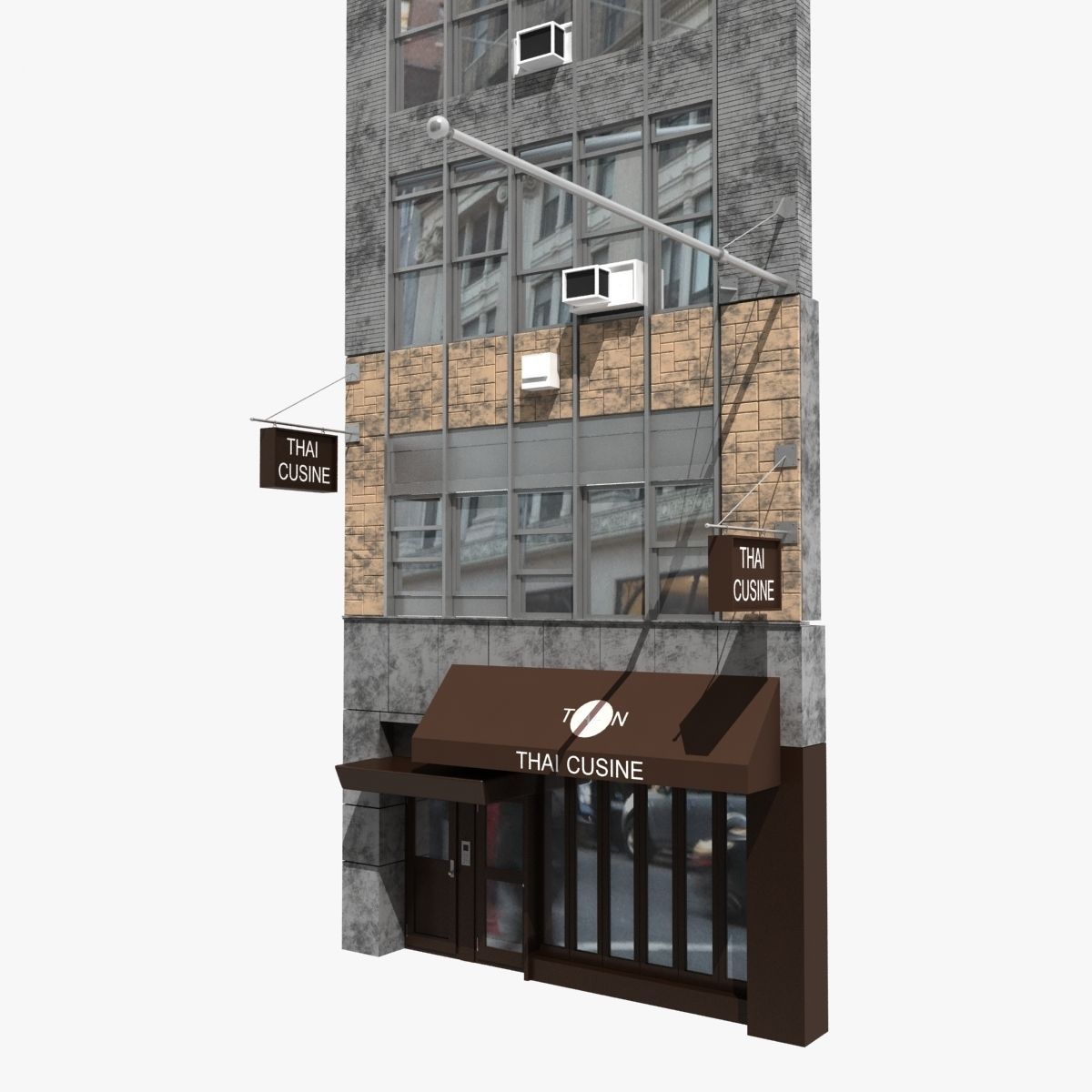 New York building facade 3D model_2