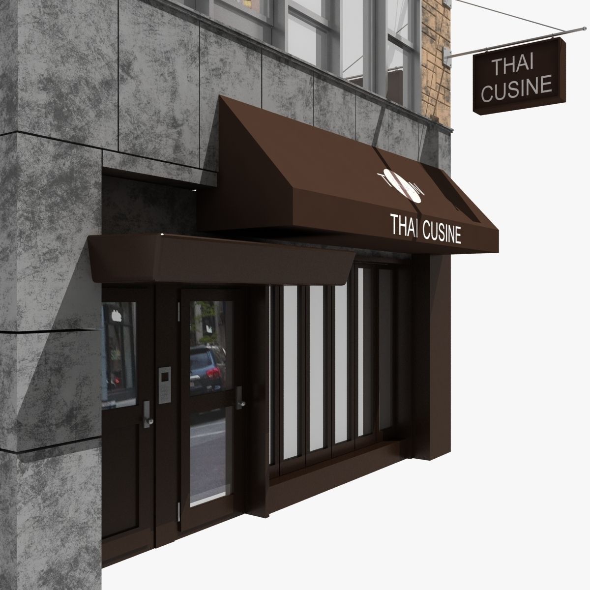New York building facade 3D model_4