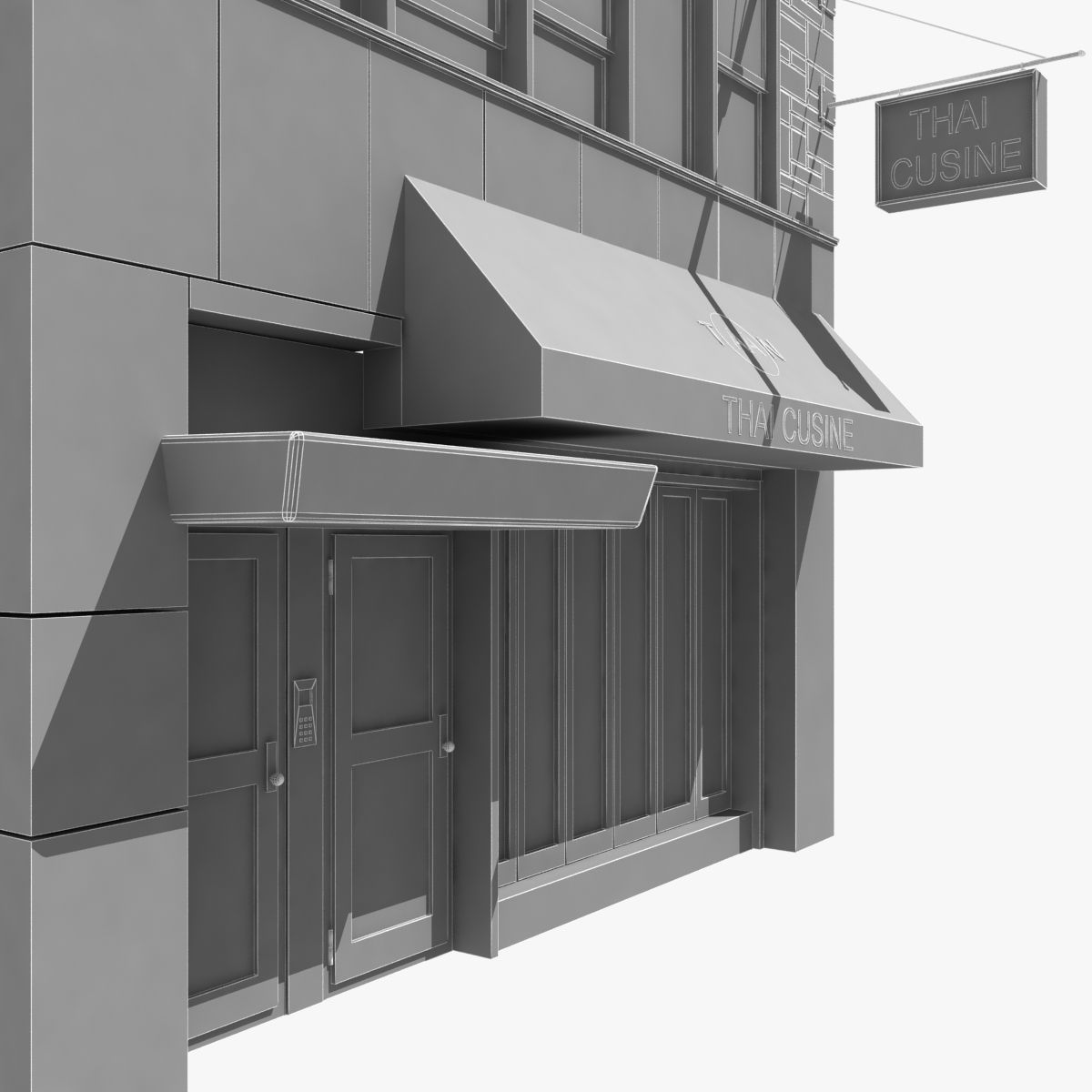 New York building facade 3D model_8