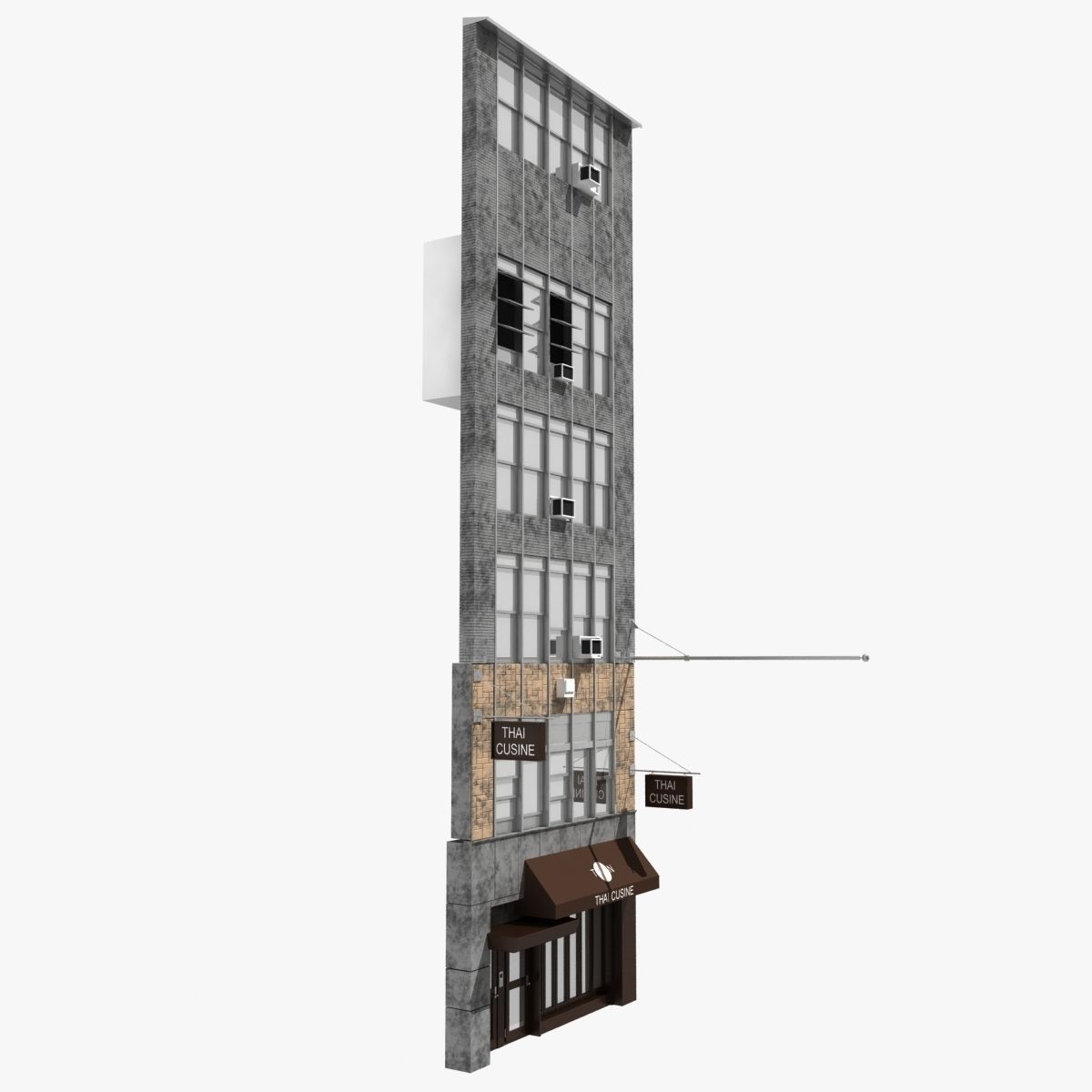 New York building facade 3D model_1