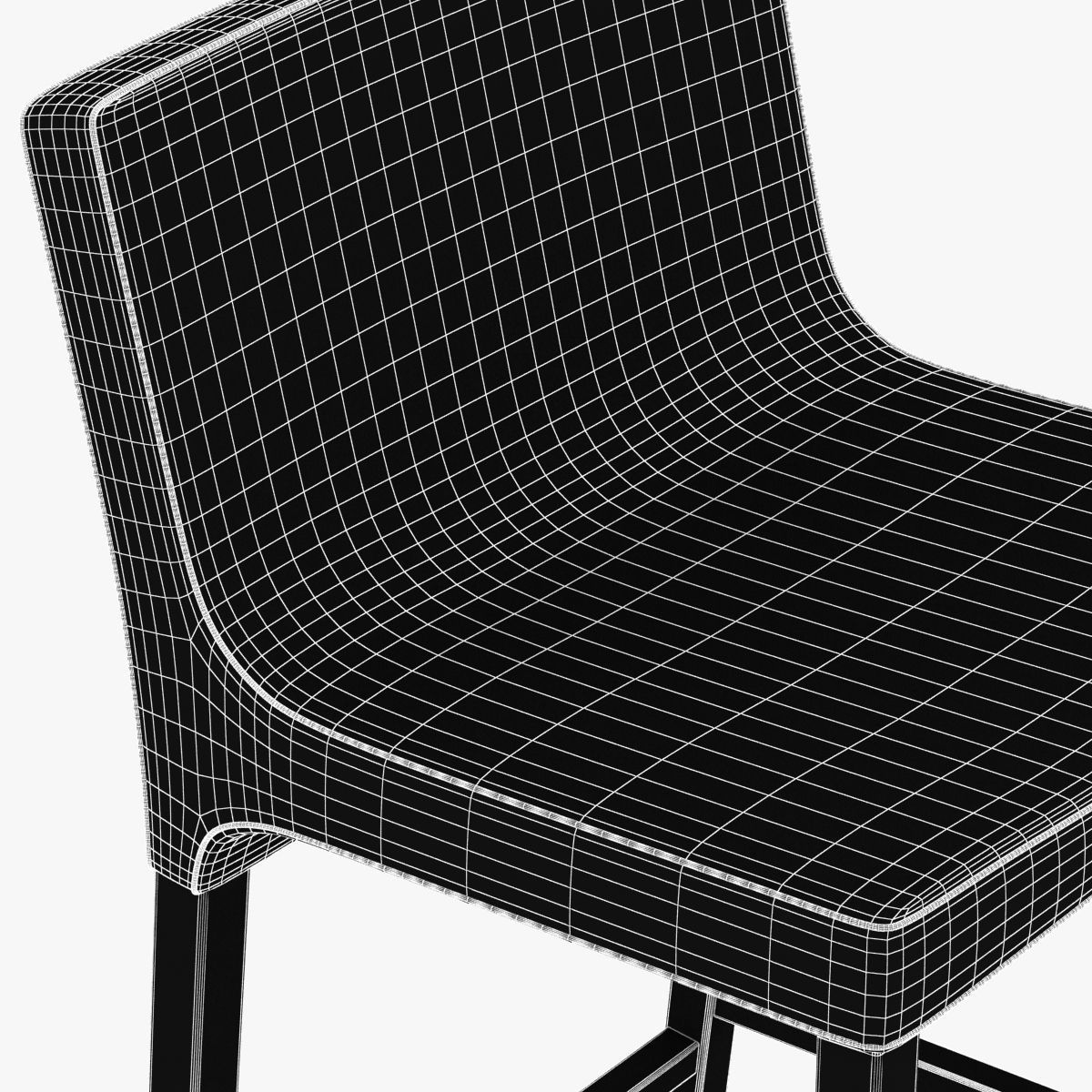 Blu dot knicker barstool 3D model_9