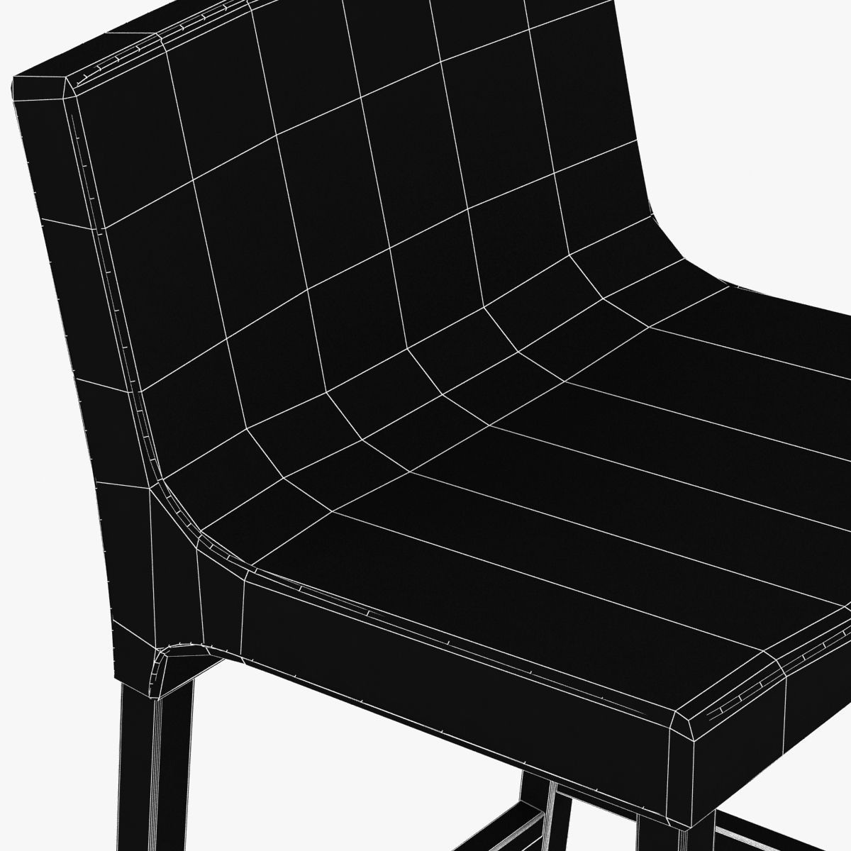 Blu dot knicker barstool 3D model_7