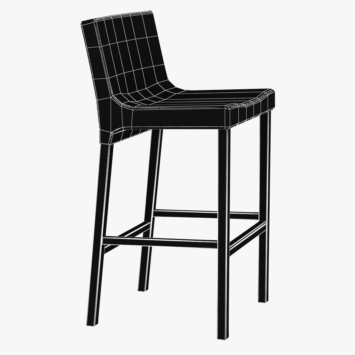 Blu dot knicker barstool 3D model_6