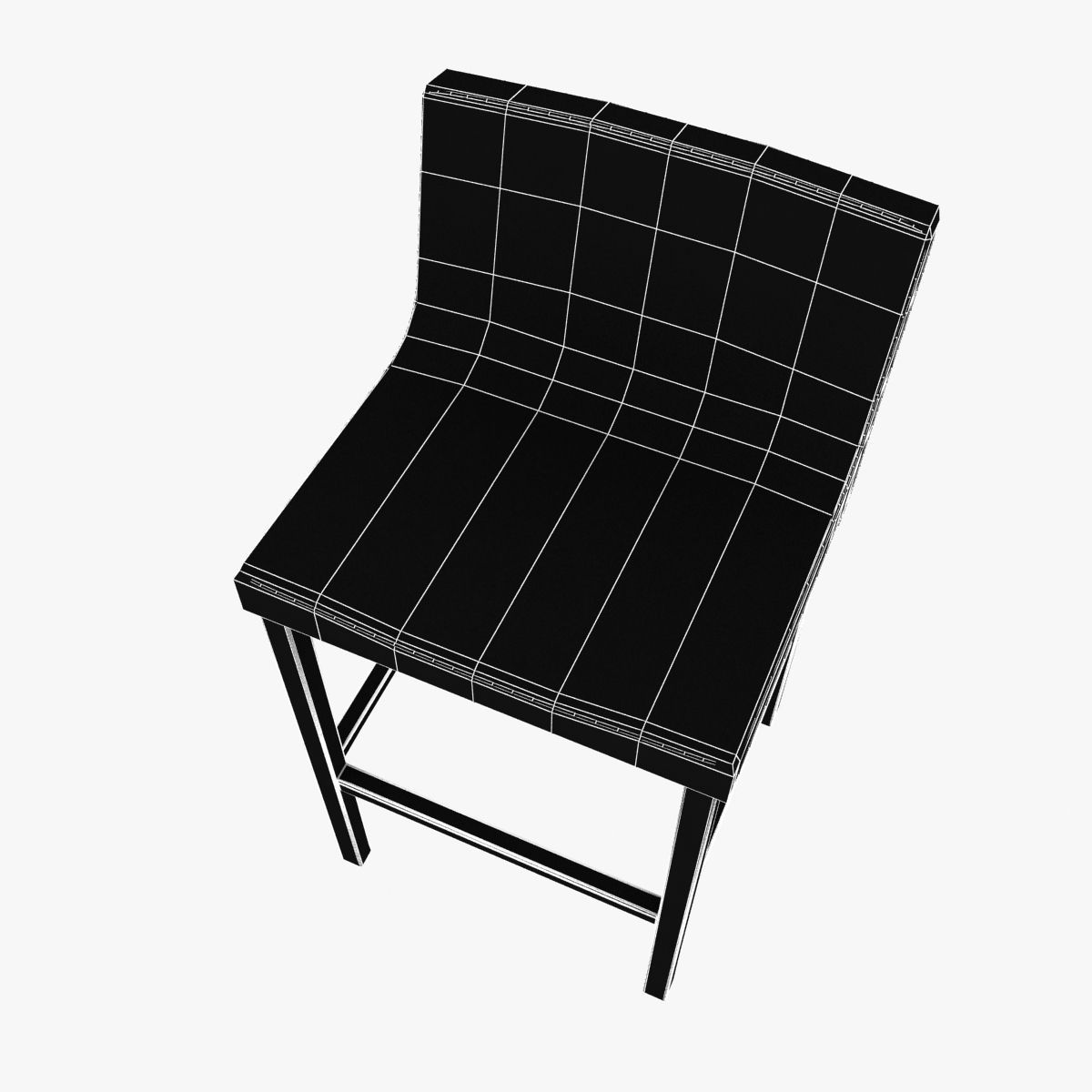 Blu dot knicker barstool 3D model_8