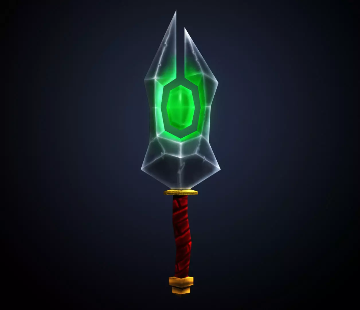 Dagger glowing sword Low-poly 3D model_0