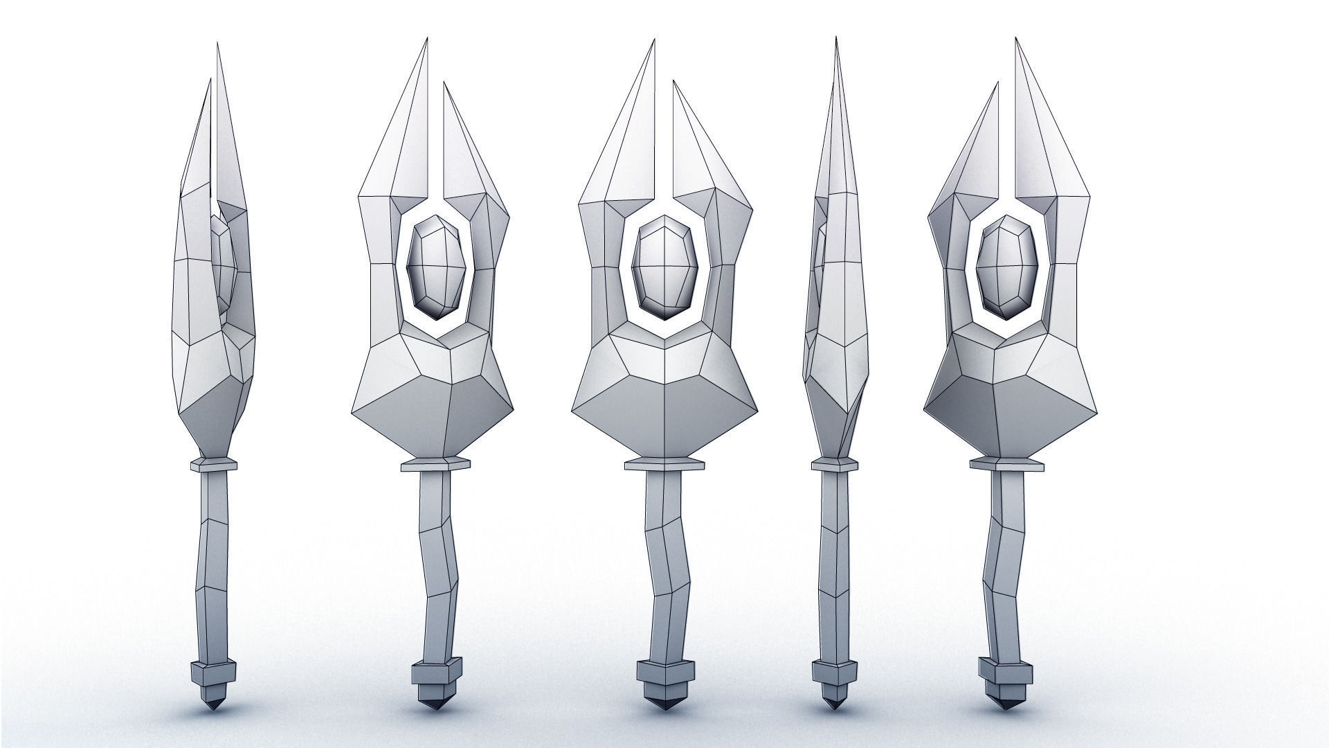 Dagger glowing sword Low-poly 3D model_4