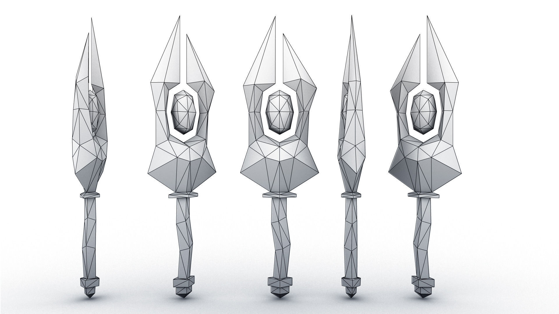 Dagger glowing sword Low-poly 3D model_5