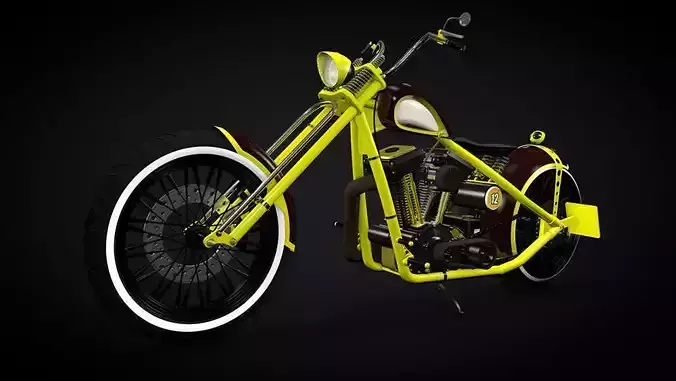 Custom yellow chopper