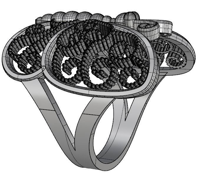 Ring Butterfly 3D print model_1