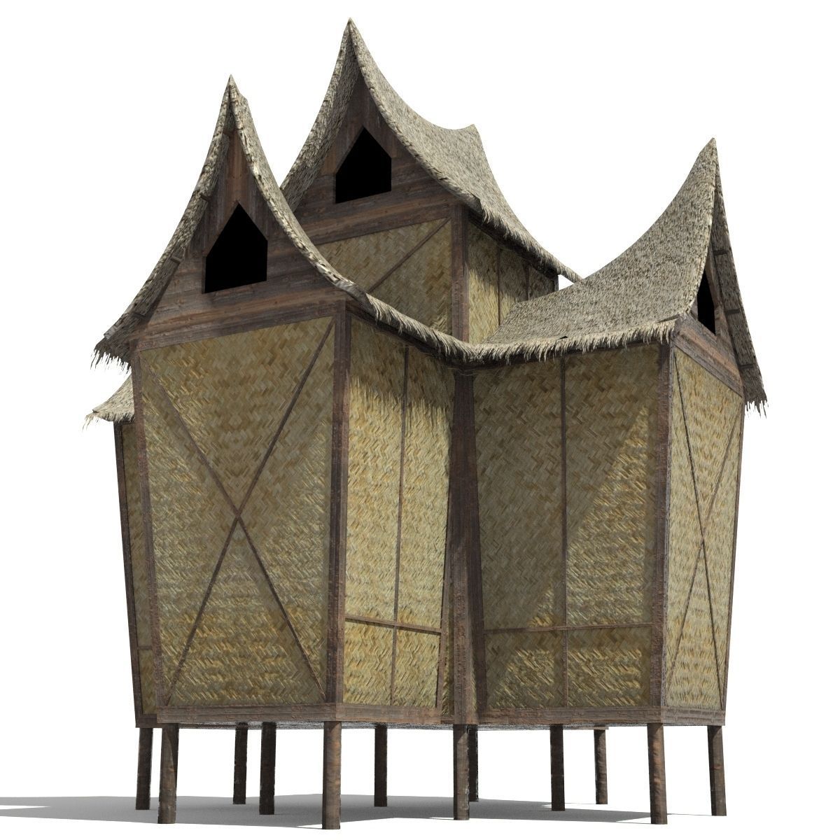 Minangkabau Hut 3D model_3