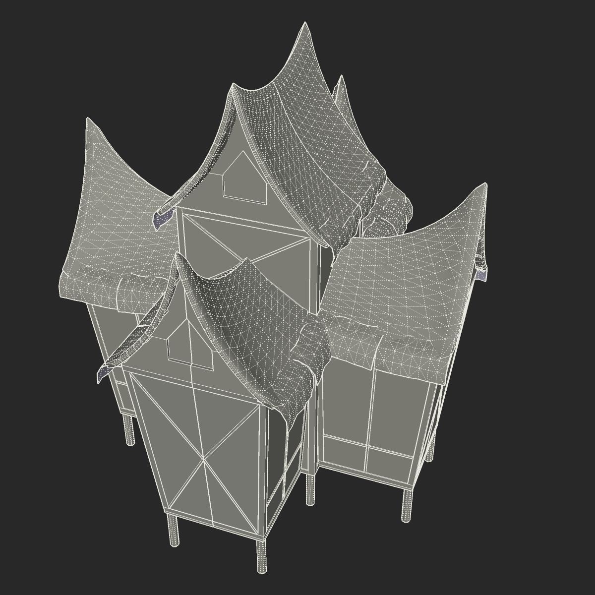 Minangkabau Hut 3D model_12