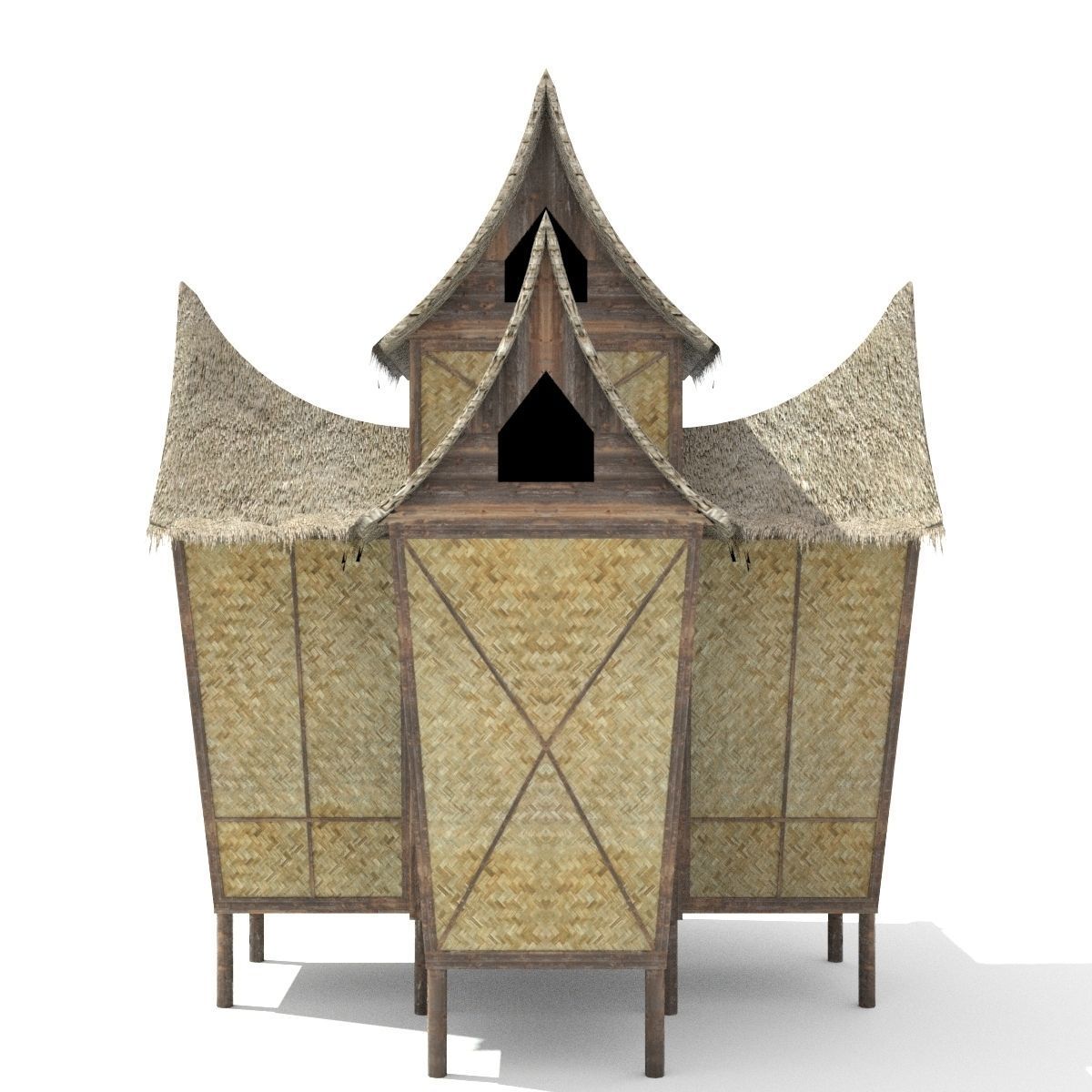 Minangkabau Hut 3D model_7