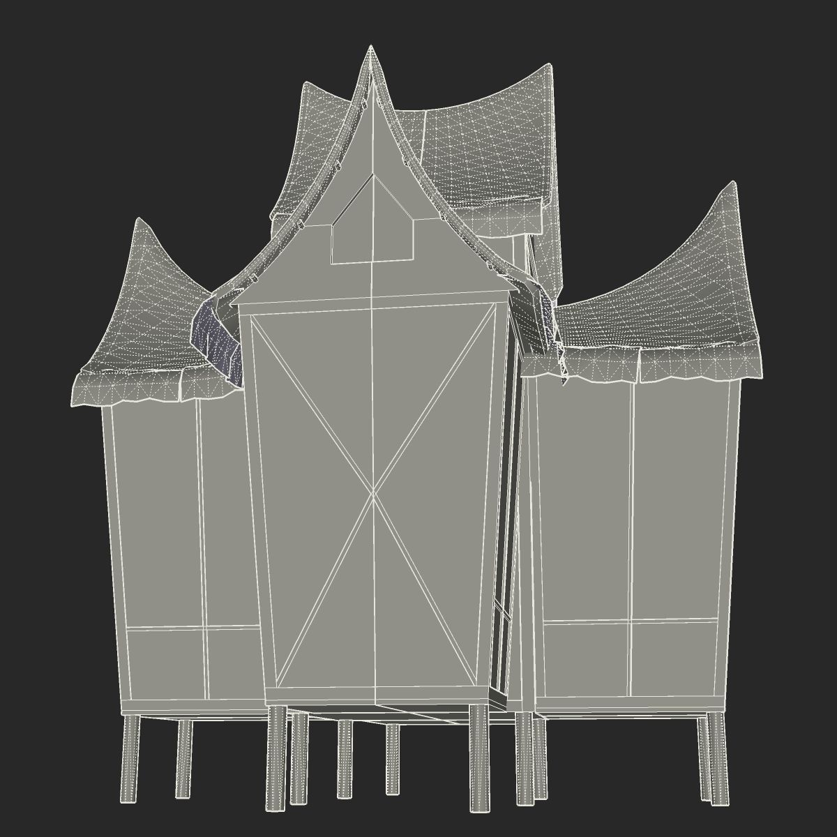 Minangkabau Hut 3D model_13