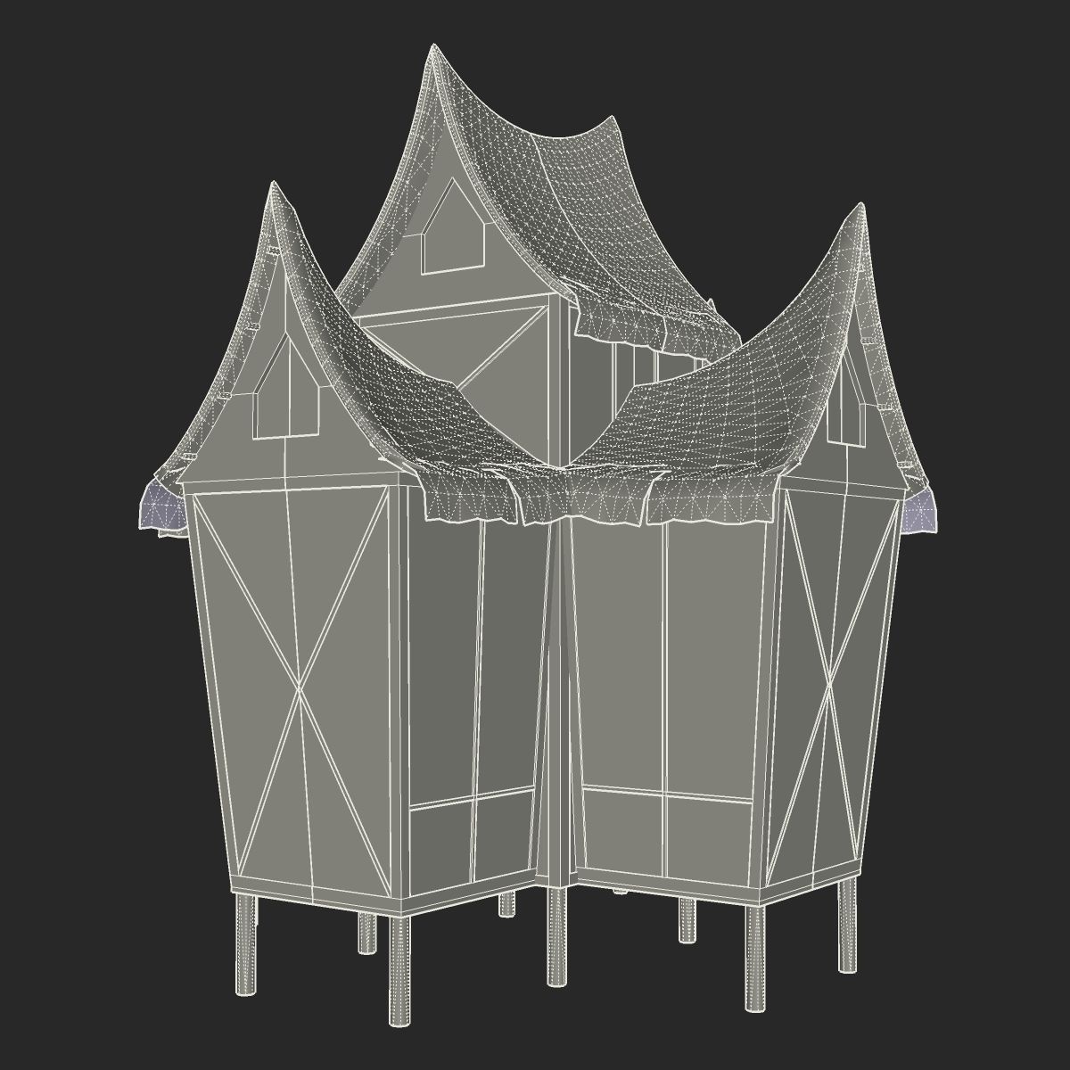 Minangkabau Hut 3D model_9