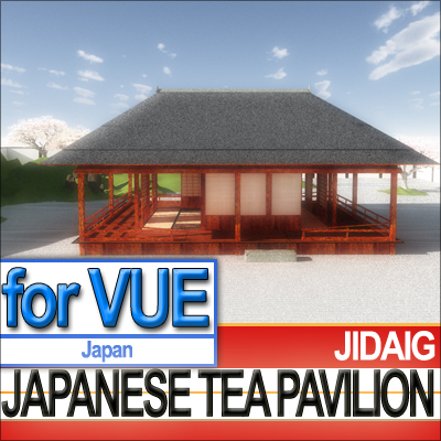 Japanese Tea Pavilion Edo Era 3D model_1