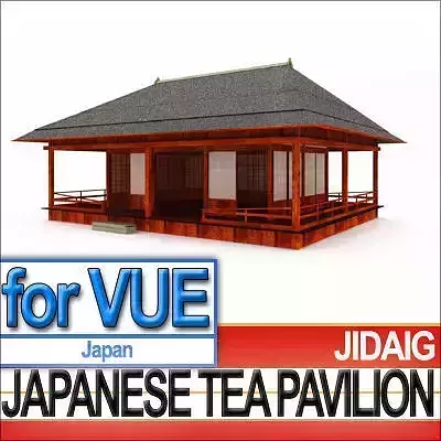 Japanese Tea Pavilion Edo Era 3D model