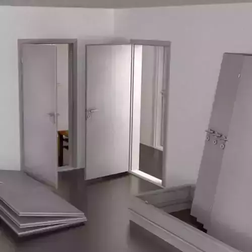 Openable Door - Animated for Blender Low-poly 3D model