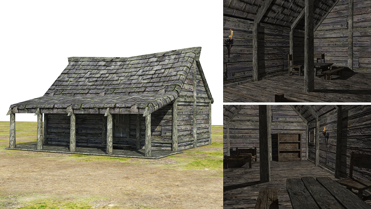 Medieval Fantasy Town Low-poly 3D model_47