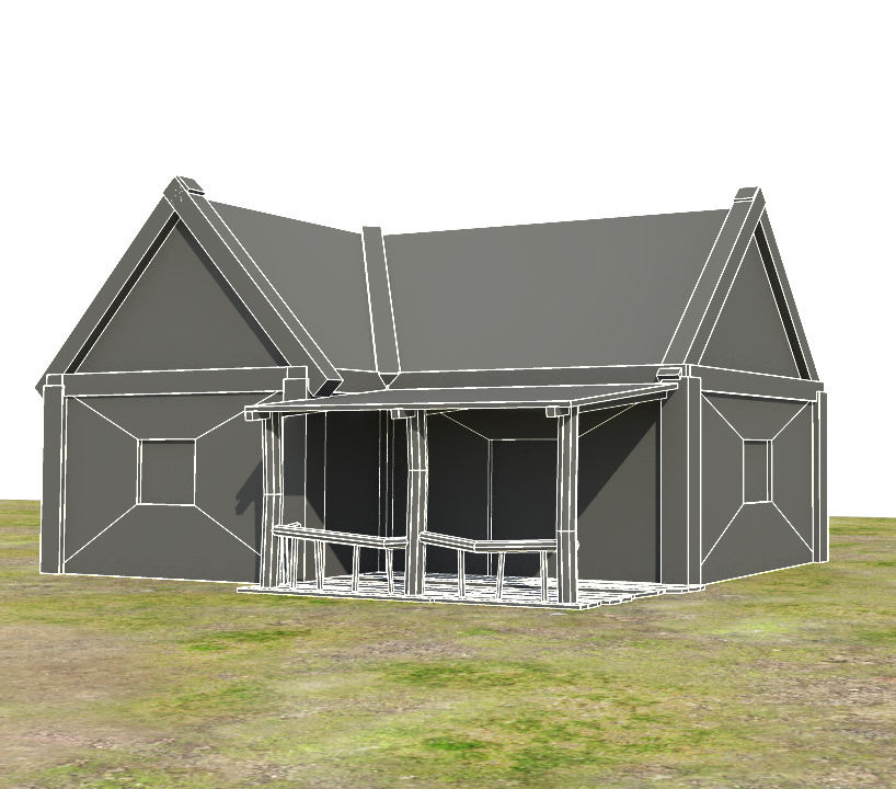 Medieval Fantasy Town Low-poly 3D model_41