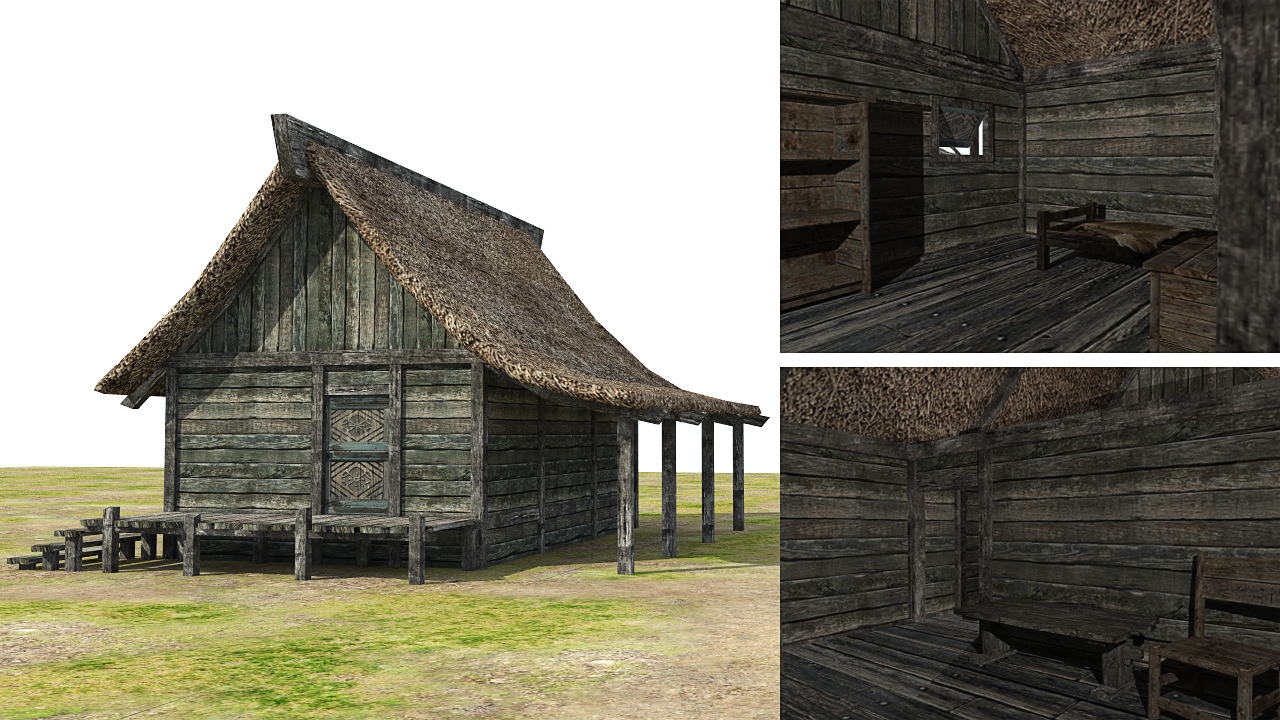 Medieval Fantasy Town Low-poly 3D model_39