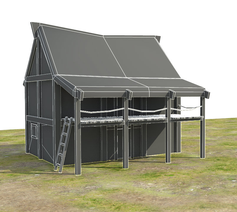 Medieval Fantasy Town Low-poly 3D model_31