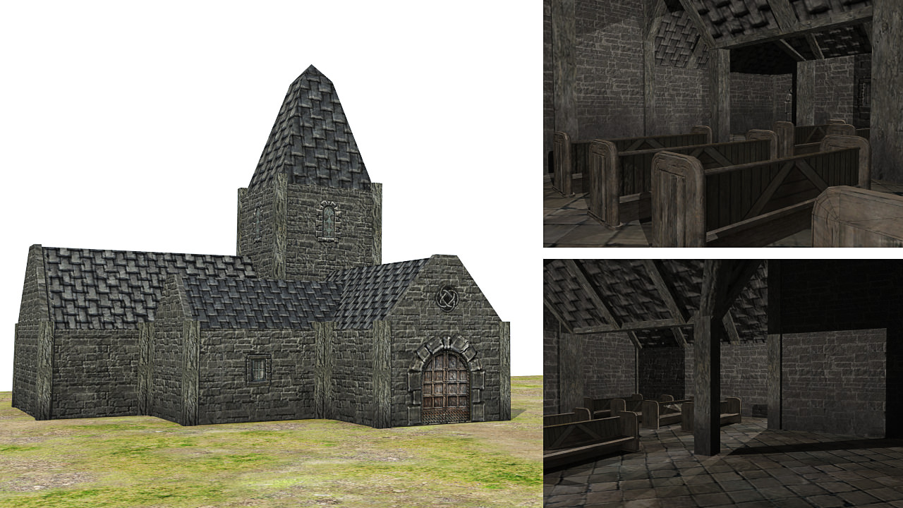 Medieval Fantasy Town Low-poly 3D model_50