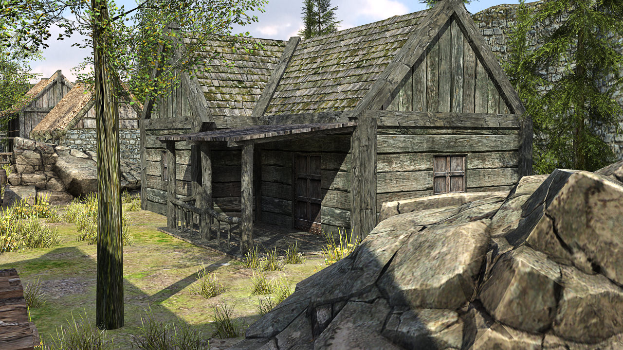 Medieval Fantasy Town Low-poly 3D model_13