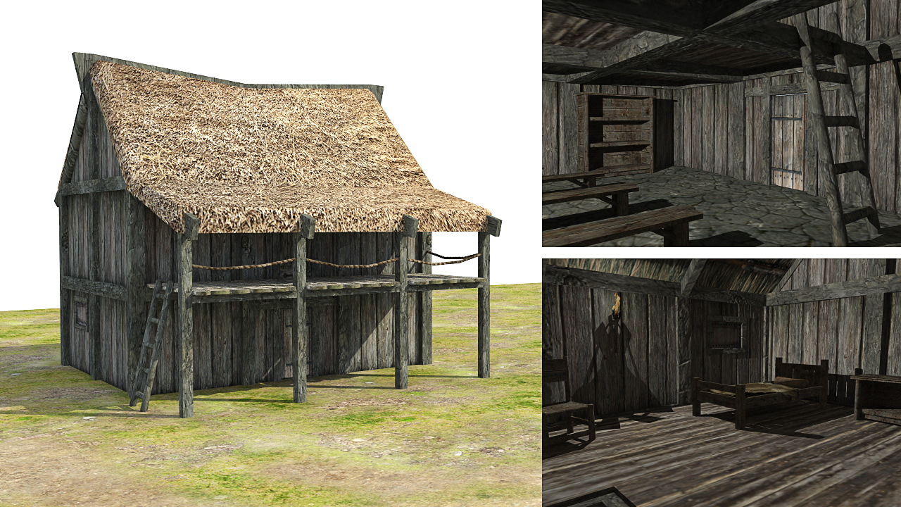 Medieval Fantasy Town Low-poly 3D model_32